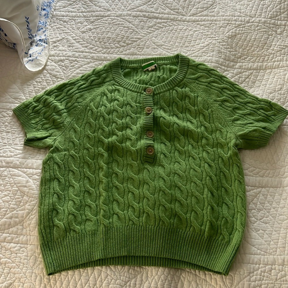 Jcrew Short Sleeve Cashmere Sweater